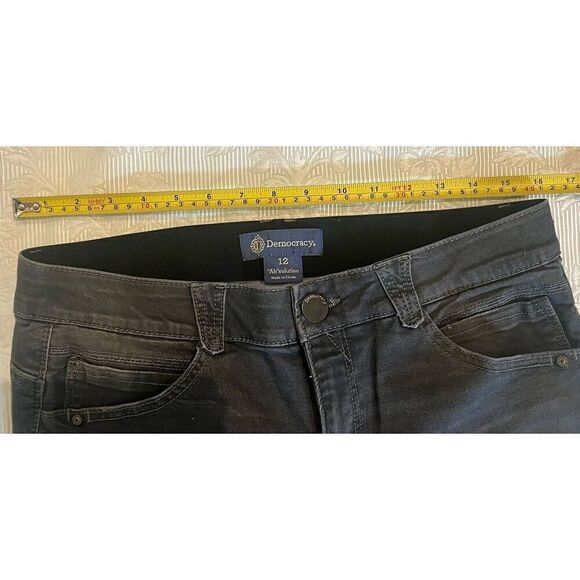 Democracy Gray Mid Rise Skinny Absolution Jean Womens 12 Ankle - Picture 5 of 11